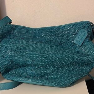 Teal Genuine Leather Women's Bag